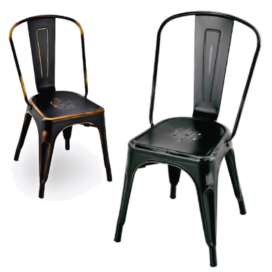 Silla tolix de bar en hierro envejecido ALCANIZ