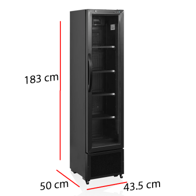 Armario Frío Expositor Negro 182L. 200W  86-FS176H BL