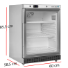 Armario Frío Expositor Inox Puerta Cristal 136L. 105W  UR200SG