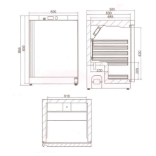 Armario Frío Inox Puerta Opaca 136L. 105W  86-UR200S