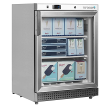 Congelador Expositor Inox Puerta Cristal 200L. 270W  86-UF200SG