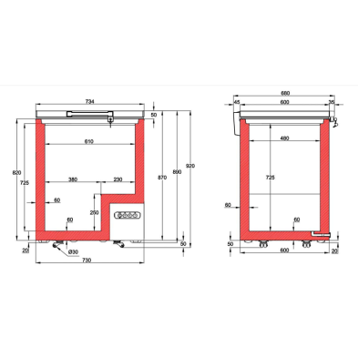 Arcon Congelador Puerta Abatible 189L. 150W  86-FR205 SL