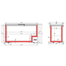 Arcón congelador con puerta abatible lacado en blanco FR505