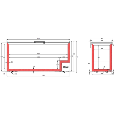 Arcón congelador grande de puerta abatible FR605