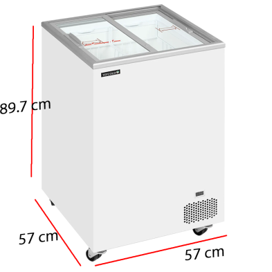 Arcón congelador pequeño para helados IC101SC