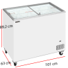 Arcón congelador con puerta cristal corredera IC301SC