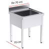 Fregadero industrial de 70 x70 sin escurridor
