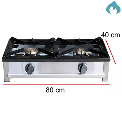 Cocina de dos fuegos a gas. HG-2