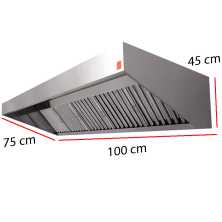 Campana inox ECO PLUS de 100 x 75 cm 52-06431075
