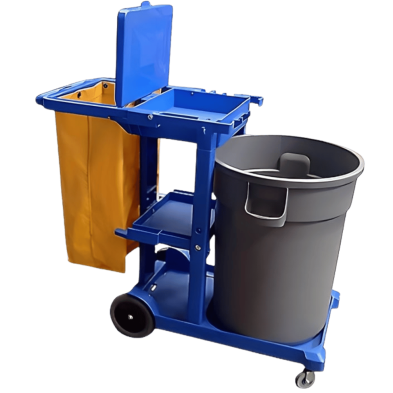 Carrito de limpieza azul