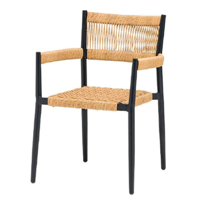 Sillon de Terraza con Respaldo y Asiento en Cuerda 97-NAUTICO negro