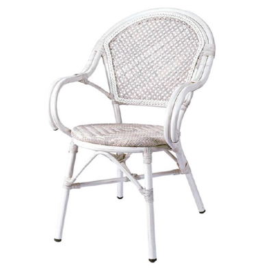 Sillon para Terraza Estilo Ingles en Rattan 97-ANNA blanco