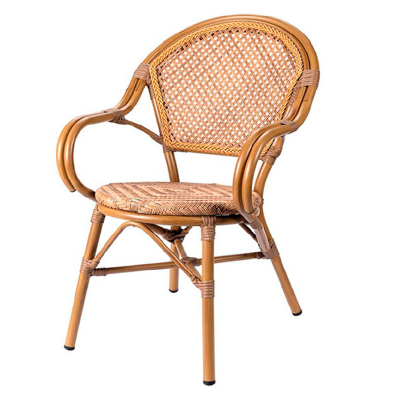 Sillon para Terraza Estilo Ingles en Rattan 97-ANNA blanco