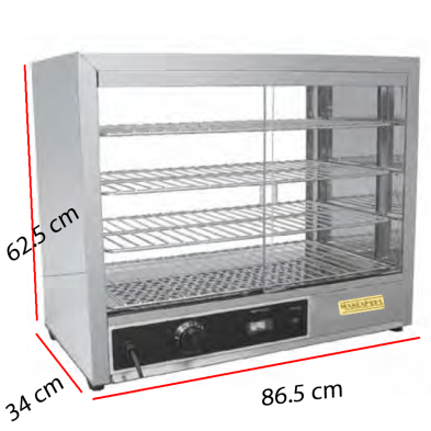 Vitrina Caliente Sobremostrador VEC-80-S