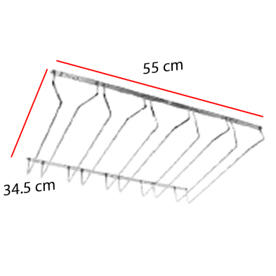 Cuelga Copas 5 Compartimentos 55 x 34.5 cm 61-ASC5