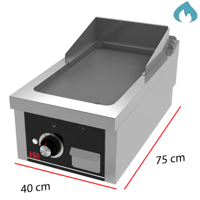 Fritop a gas para asar con palastro de acero rectificado. 09-FT7504S