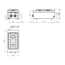 Cocinas a Gas de sobre encimera con 2 quemadores 09-CB2F750S 2