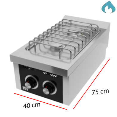 Fogones a Gas 2 Fuegos 5.5 Kw Fondo 60 cm 09-CB2F600S