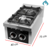 Cocina a Gas 2 Fuegos 8.5 y 6.5 Kw. Fondo 75 cm- C2F750S