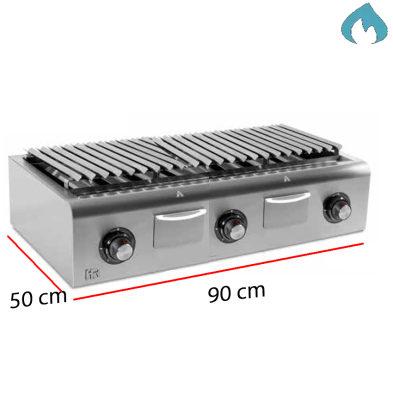 Barbacoa a Gas con parrilla acero inox en V. 09-B900