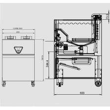 Freidora DOBLE Eléctrica Super Rapida - 28 Litros 22 Kw- 03-C600