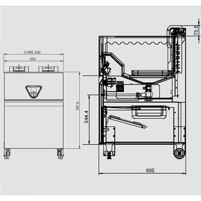 Freidora DOBLE Eléctrica Super Rapida - 28 Litros 22 Kw- 03-C600