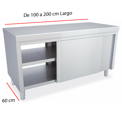 Mesa Cocina Puerta Pasante Fondo 60 cm Desde 100 a 200 cm
