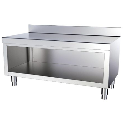 Mueble abierto con altura para aparatos de cocción.