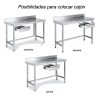 Mesa con Peto y cajón Fondo 70 cm- Largo de 60 a 280 cm