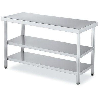 Mesa Central con Doble Estante Fondo 40 - Desde 50 a 90 cm