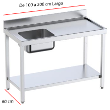 Mesa con Peto Cubeta- Estante Salva Aguas