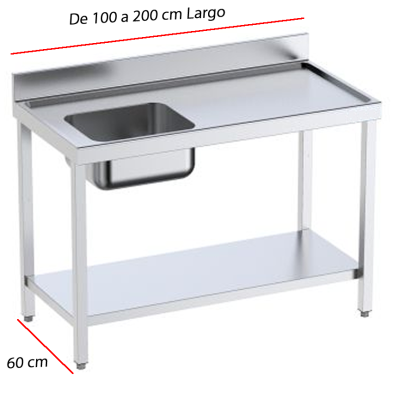 Mesa con Peto Cubeta- Estante Salva Aguas