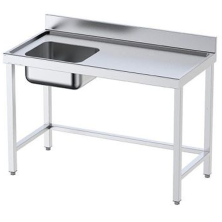 Mesa de trabajo con cubeta y encimera salva aguas