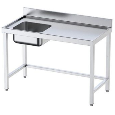 Mesa de trabajo con cubeta y encimera salva aguas