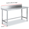 Mesa con Peto de trabajo Fondo 50 cm- Largo de 60 a 240 cm.
