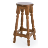 Taburete alto con asiento madera. Salas