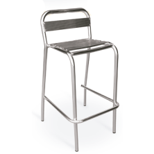 Taburete de bar para mesas altas de terraza.
