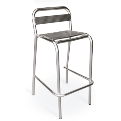 Taburete de bar para mesas altas de terraza.