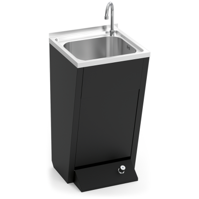 Lavamanos con Pulsador de Pie en Negro 2 Aguas 06-061802