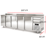 Frentemostrador Frio de 4 Puertas 307x60 cm 14-MFR-300