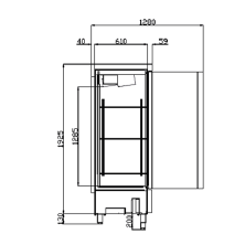 Congelador inox 2 Puertas 833 W. 964 L 14-CASN-125-2