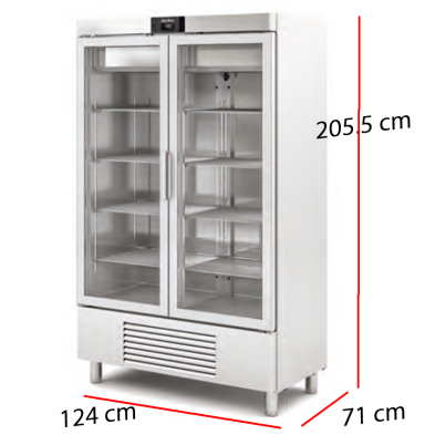 Armario Frío 2 Puertas Cristal Docriluc -964 litros 14-CASRV-125-2