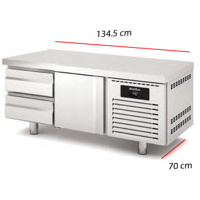 Mesa Fría Bajo cocina 2 cajones Fondo 70 cm. 14-MKRC-135