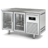 Mesa refrigerada de Pastelerías central con puertas cristal. MPRV-150