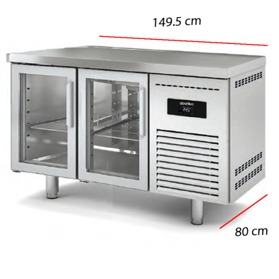 Mesa Congelación Pastelera 149.5x80 cm. 14-MPCV-150