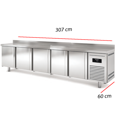 Mesa Cocina Refrigerada 5 Puertas Fondo 60 cm14-MBR-300