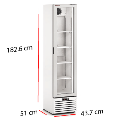Nevera Exposicion 1Puerta Cristal 205 W. 219L. 14-EVR-440