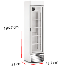 Nevera Exposicion 1Puerta Cristal 205W. 219L. 14-EVR-440-C