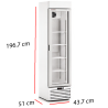 Nevera Exposicion 1Puerta Cristal 205W. 219L. 14-EVR-440-C