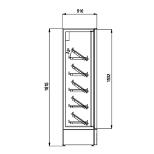 Vinoteca con puerta cristal estrecha para sitios reducidos EVRW-440